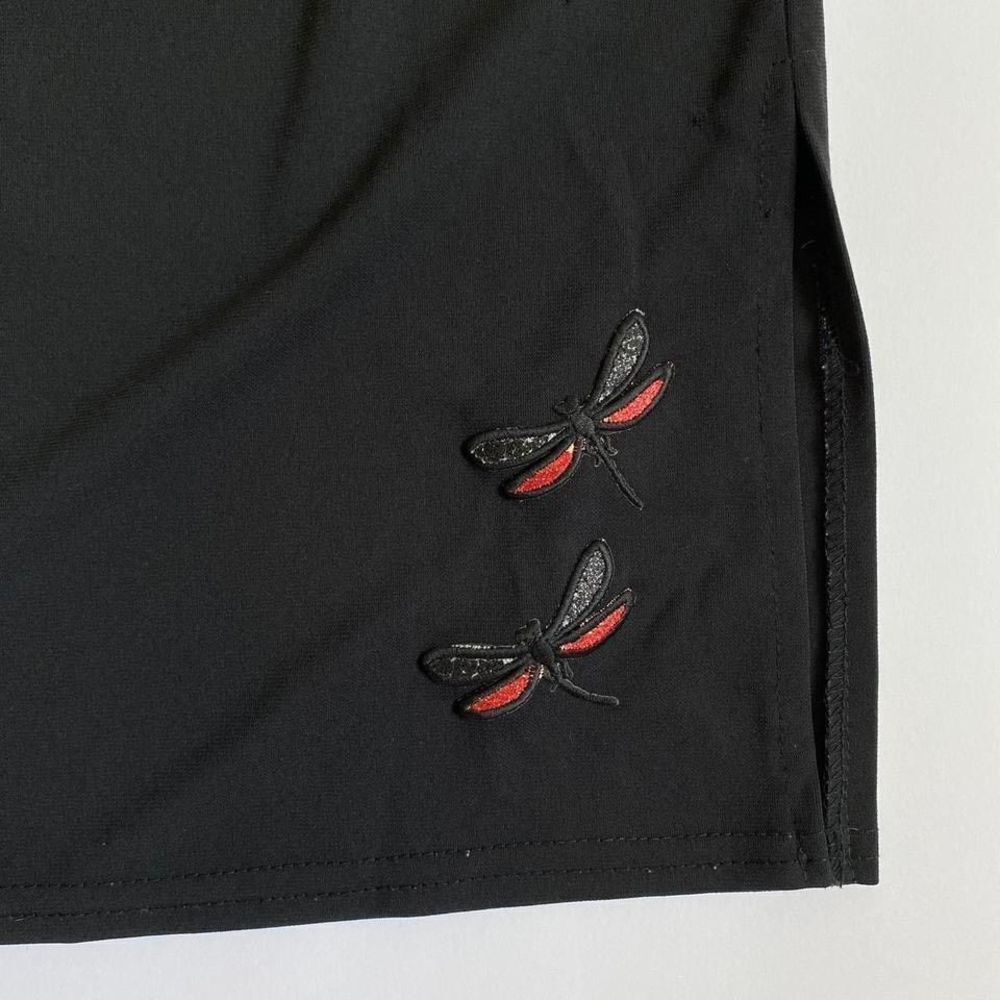 Vintage 90s black dragonfly midi skirt - Picture 3 of 6